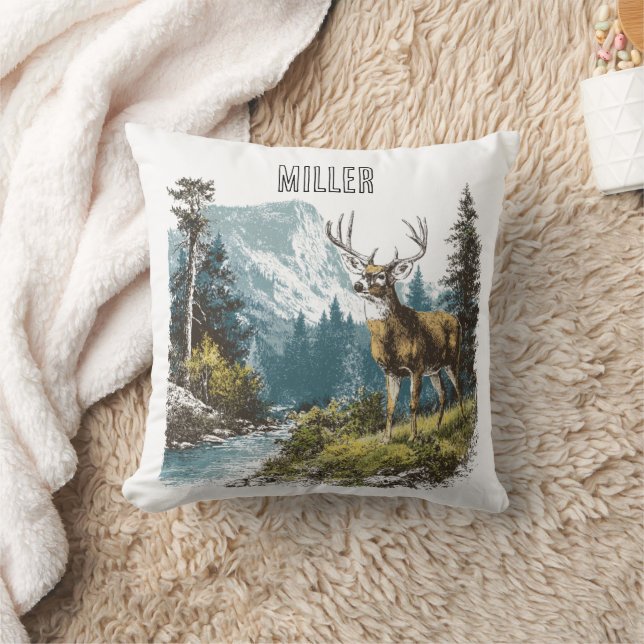 Almohada de lanzamiento de naturaleza de ciervos (Manta)