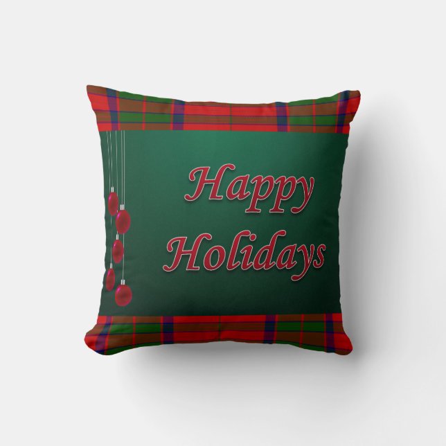 Almohada de lanzamiento de Navidad, Felices Fiesta (Anverso)