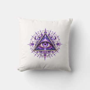 Almohada de lanzamiento de ojo lunar violeta