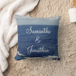 Almohada de lanzamiento de olas del océano de boda