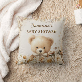 Almohada de lanzamiento de oso de peluche vintage 