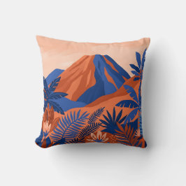 Almohada de lanzamiento de paisaje de volcán