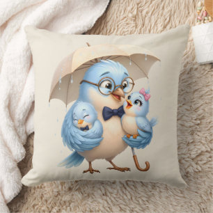 Almohada de lanzamiento de pájaro padre regalo de 