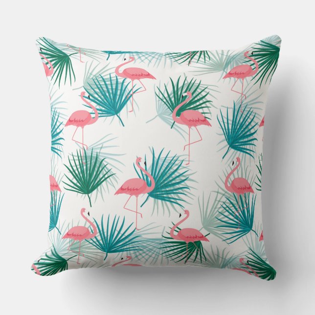 Almohada de lanzamiento de palmeras flamencas (Anverso)