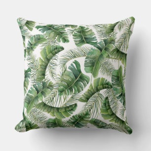 Almohada de lanzamiento de palmeras tropicales