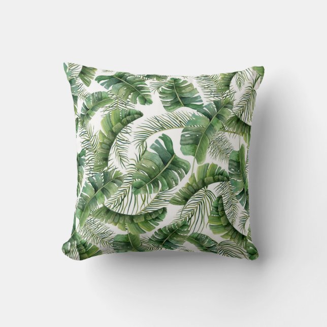 Almohada de lanzamiento de palmeras tropicales (Anverso)