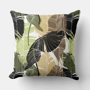 Almohada de lanzamiento de palmeras tropicales