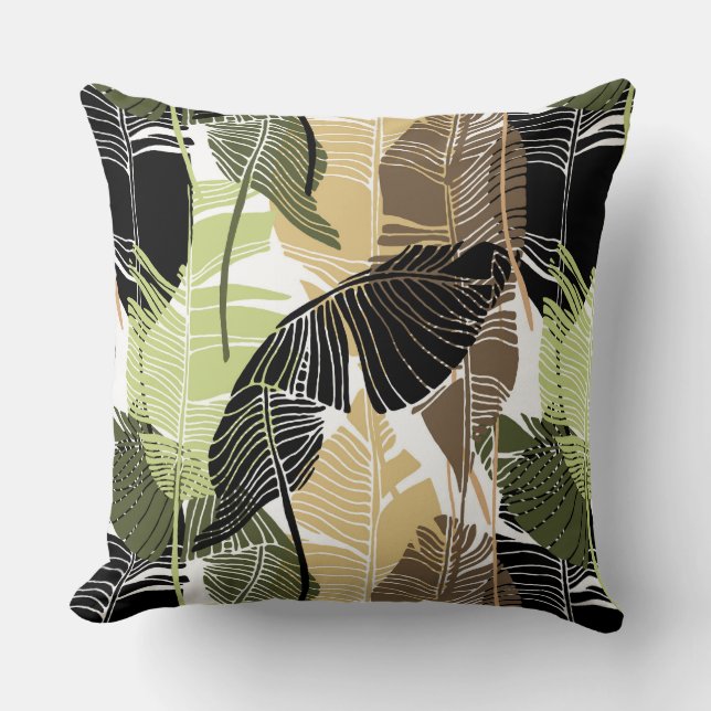 Almohada de lanzamiento de palmeras tropicales (Anverso)