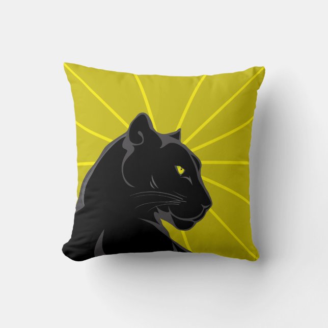 Almohada de lanzamiento de Pantera Negra, Animal (Anverso)