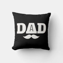 Almohada de lanzamiento de papá bigote ceja negra 