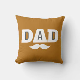 Almohada de lanzamiento de papá bigote ceja negro 
