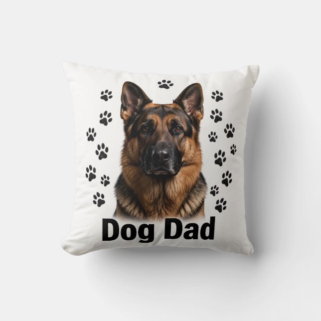 Almohada de lanzamiento de Papá Perro (Anverso)