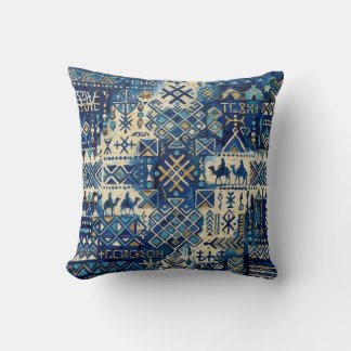Almohada de lanzamiento de patchwork Tuareg Tifina