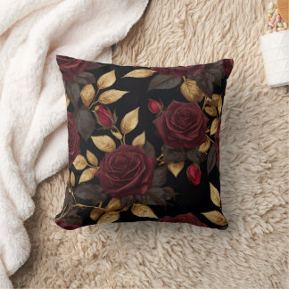 Almohada de lanzamiento de patrón floral romántico