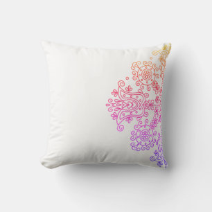 Almohada de lanzamiento de patrón folk boho