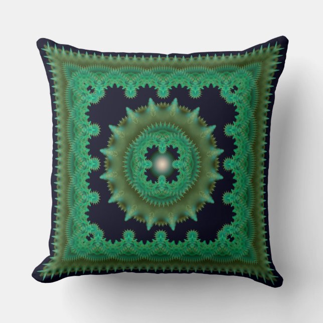 Almohada de lanzamiento de patrón ornamentado frac (Anverso)