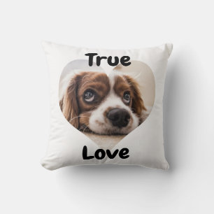 Almohada de lanzamiento de perro de amor verdadero