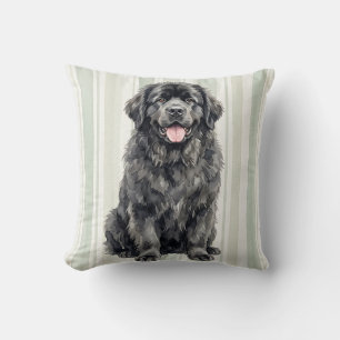 Almohada de lanzamiento de perro de Terranova acua