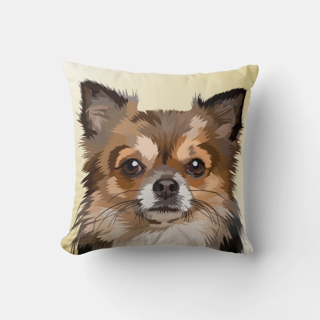 Almohada de lanzamiento de perro lindo Pomerania m (Anverso)