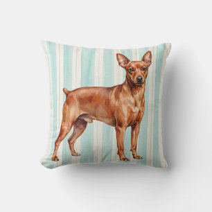 Almohada de lanzamiento de perro Pinscher Miniatur