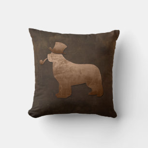 Almohada de lanzamiento de perro Terranova Steampu