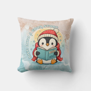 Almohada de lanzamiento de pingüino erudito acoged