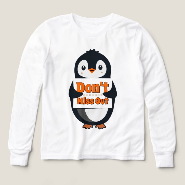Almohada de lanzamiento de pingüino no te pierdas (Diseño frontal)