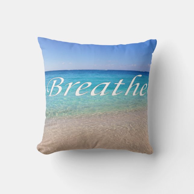 Almohada de lanzamiento de playa relajante de la i (Anverso)