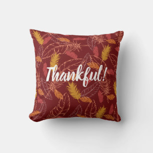 Almohada de lanzamiento de plumas de otoño agradec
