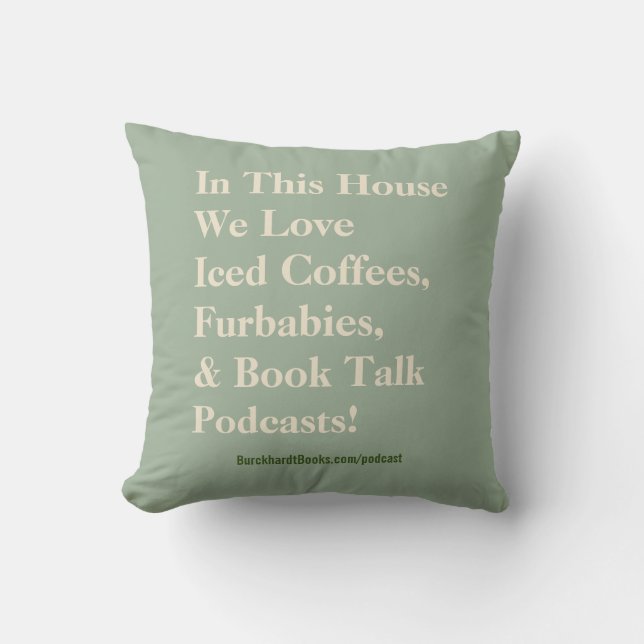 Almohada de lanzamiento de podcast de charla de li (Anverso)