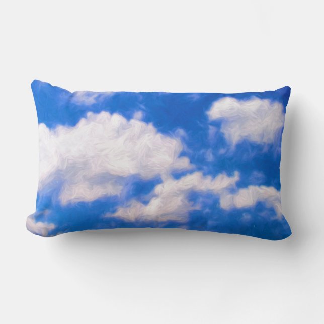 Almohada de lanzamiento de poliéster Clouds, Lumba (Anverso)