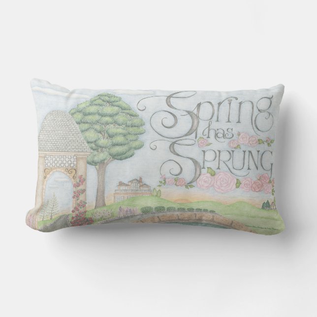 Almohada de lanzamiento de primavera (Anverso)