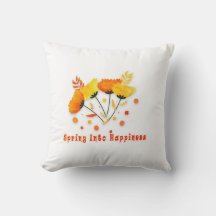 Almohada de lanzamiento de primavera a la felicida