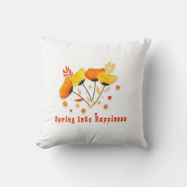 Almohada de lanzamiento de primavera a la felicida (Anverso)