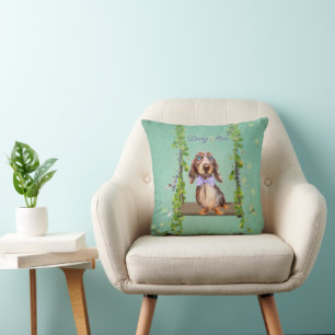 Almohada de lanzamiento de primavera de Dachshund 