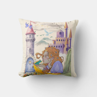 Almohada de lanzamiento de princesa de cuento de h