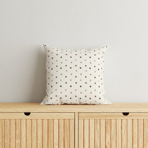 Almohada de lanzamiento de puntos Beige y Marrón p