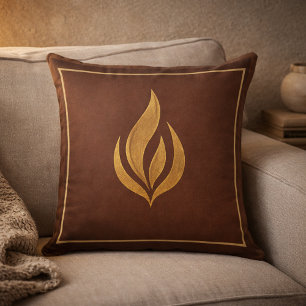 Almohada de lanzamiento de resplandor ámbar dorado