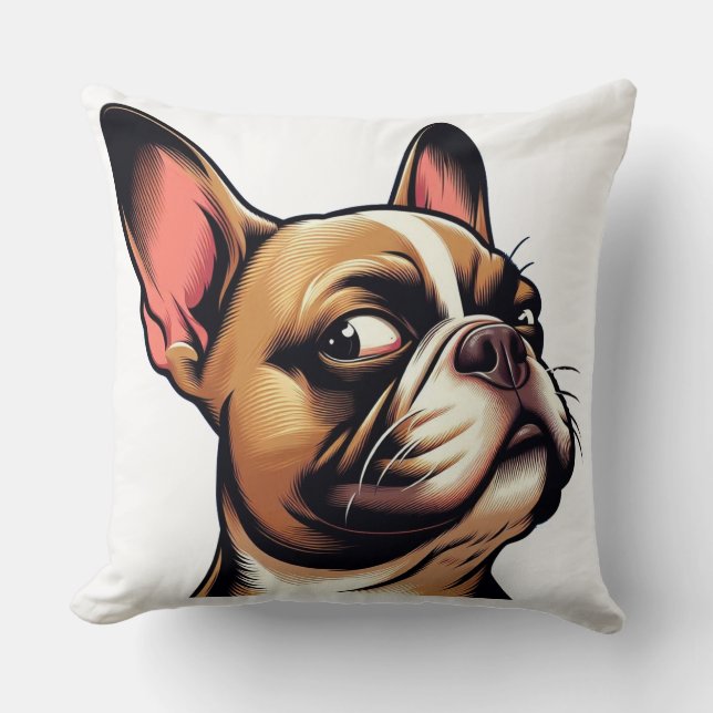 Almohada de lanzamiento de retrato artístico de Bu (Anverso)