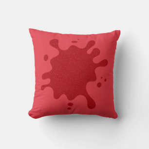 Almohada de lanzamiento de salpicaduras de rojo to