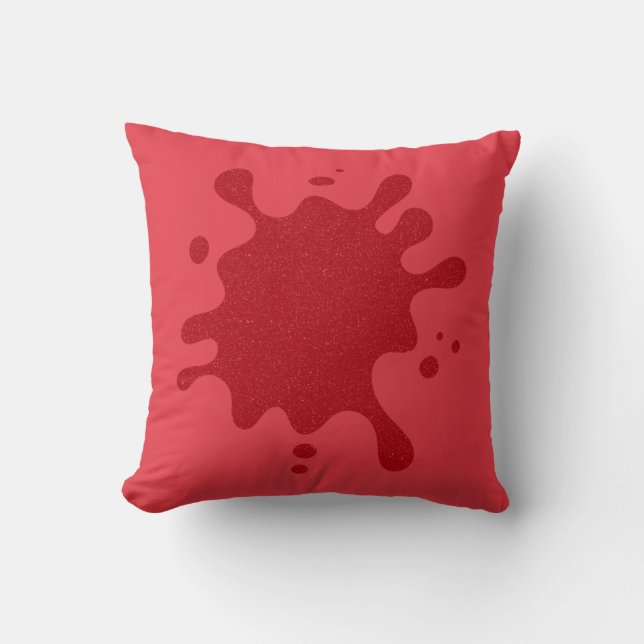 Almohada de lanzamiento de salpicaduras de rojo to (Anverso)