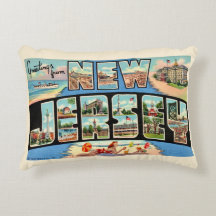 Almohada de lanzamiento de saludo vintage de Nueva