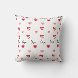 Almohada de lanzamiento de San Valentín texto de a