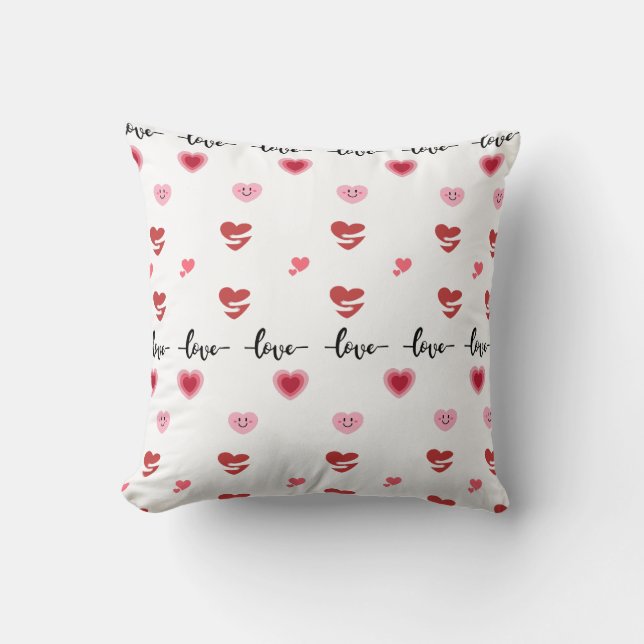 Almohada de lanzamiento de San Valentín texto de a (Anverso)