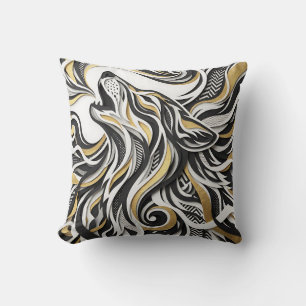 Almohada de lanzamiento de silueta de cabeza de lo