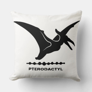 Almohada de lanzamiento de silueta de dinosaurio P