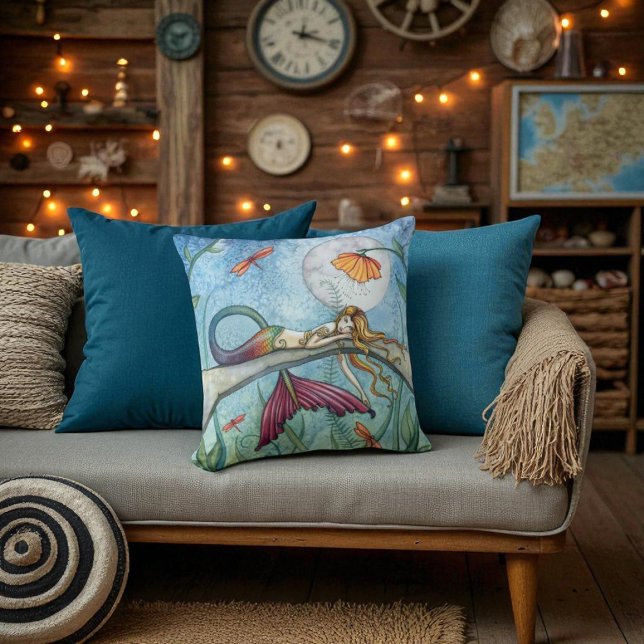 Almohada de lanzamiento de sirena colorida (Subido por el creador)