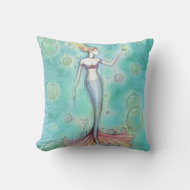 Almohada de lanzamiento de sirena de burbujas (Anverso)