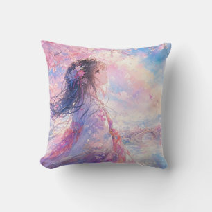 Almohada de lanzamiento de sueño de flor de cerezo