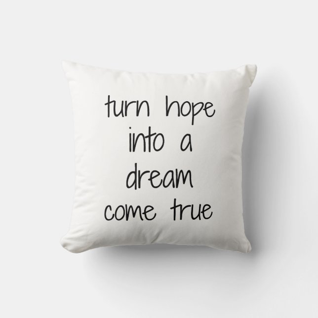 Almohada de lanzamiento de sueño hecho realidad (Anverso)